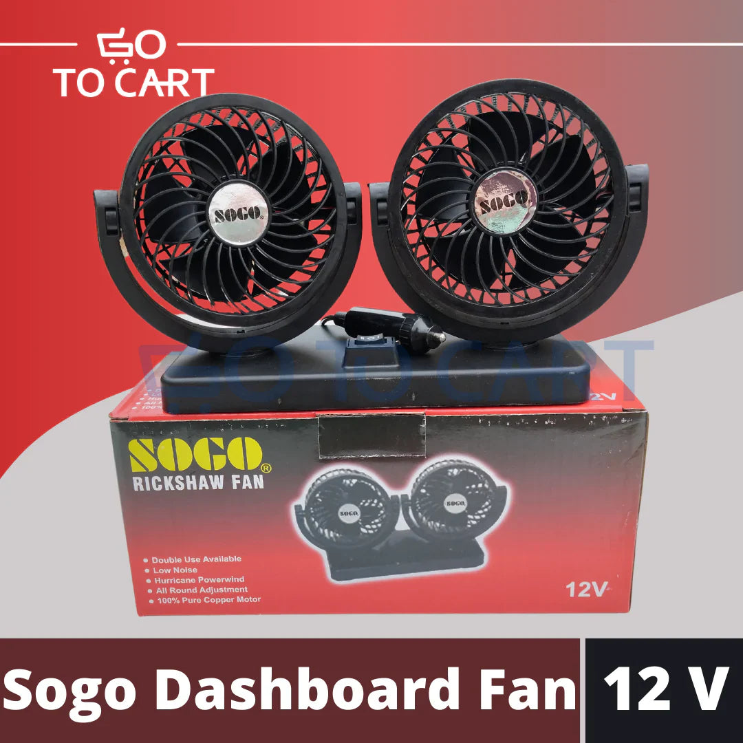 SOGO Double Headed Fan 12v